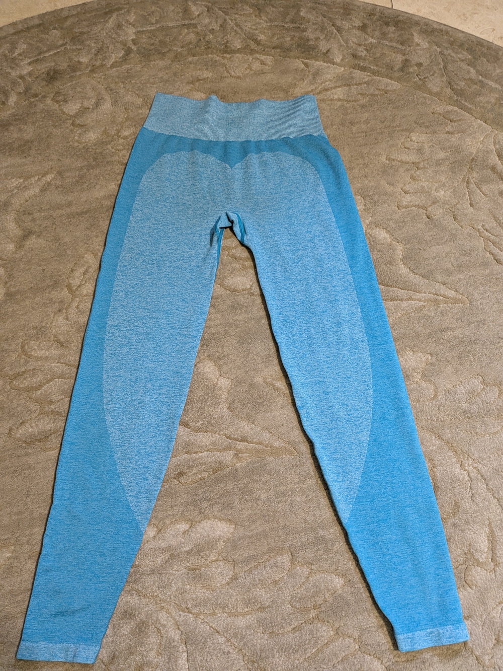 Victoria’s Secret PINK Seamless Leggings Size S Blue High Waist Workout Gym